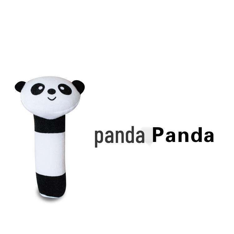Panda Plush Baby Rattle & Pacifier Toy for Early Education