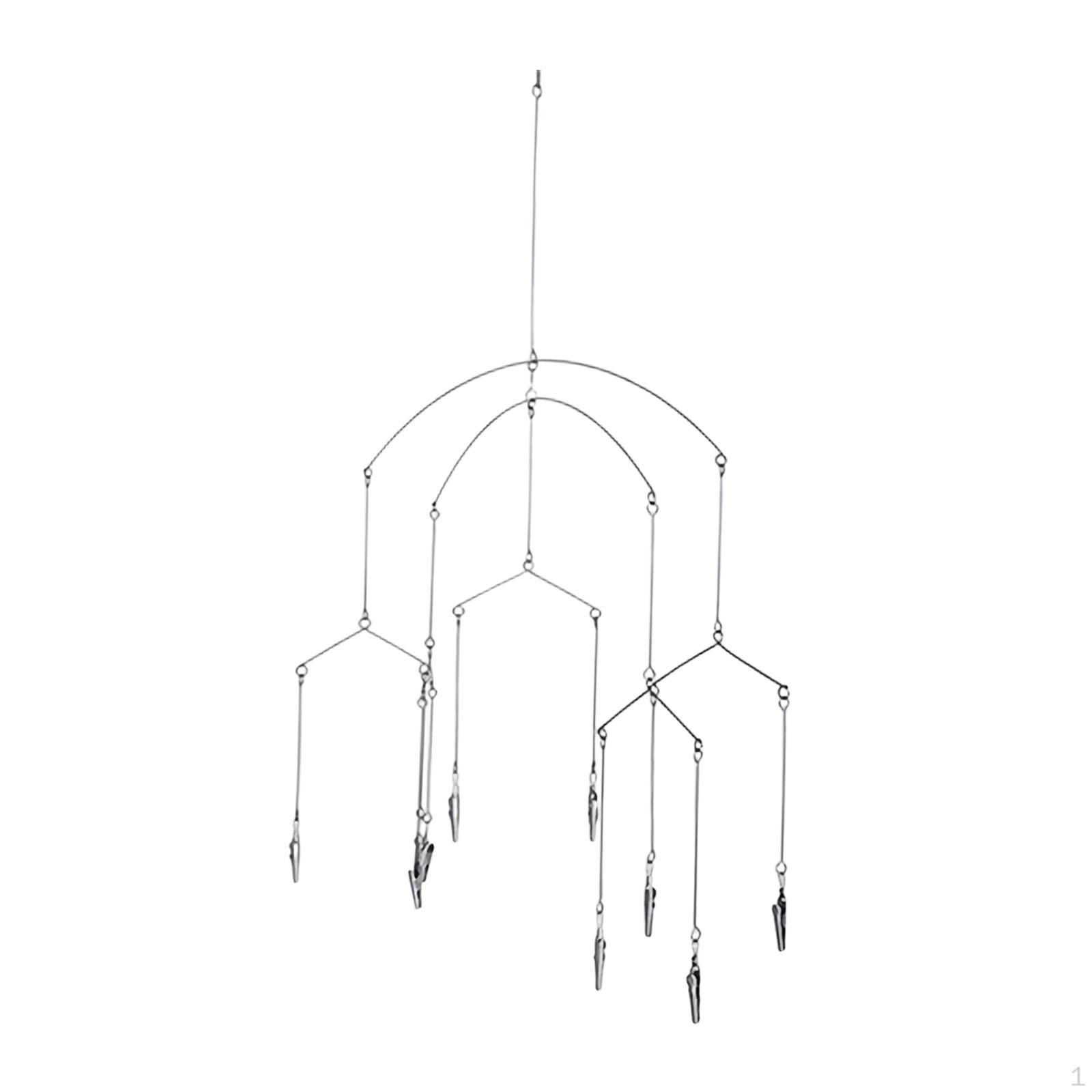 Hanging Photo Display Mobile DIY Gift Home Decoration Metal with 10 Clips Picture Clip for