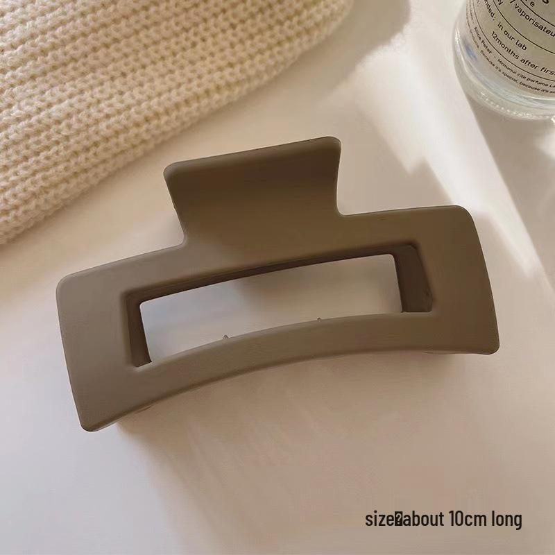 Matte Coffee Hair Clip for Elegant High Ponytail Styles