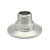 BSPT DN8 DN10 DN15 DN20 DN25 Acciaio Inossidabile SS304 Morsetto Filettatura Sanitaria 25.4 50.5 64mm Raccordi per Tubi Adattatore Fatto in Casa