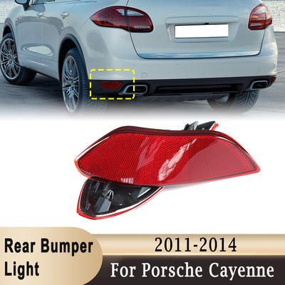 For Porsche Cayenne 2011- 2014 Rear Bumper Lights Cover Tail Fog Lamp Reflector 95863110500 95863110600 Rear Signal Lamp