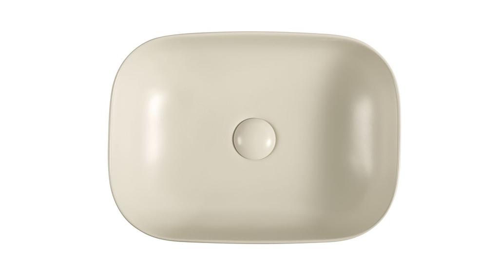 Lusso countertop washbasin 45.5X32.5 CM oval beige matt