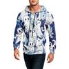 Men's Casual Loose Fit Printed Hoodie with Kangaroo Pocket and Drawstring for Everyday Wear