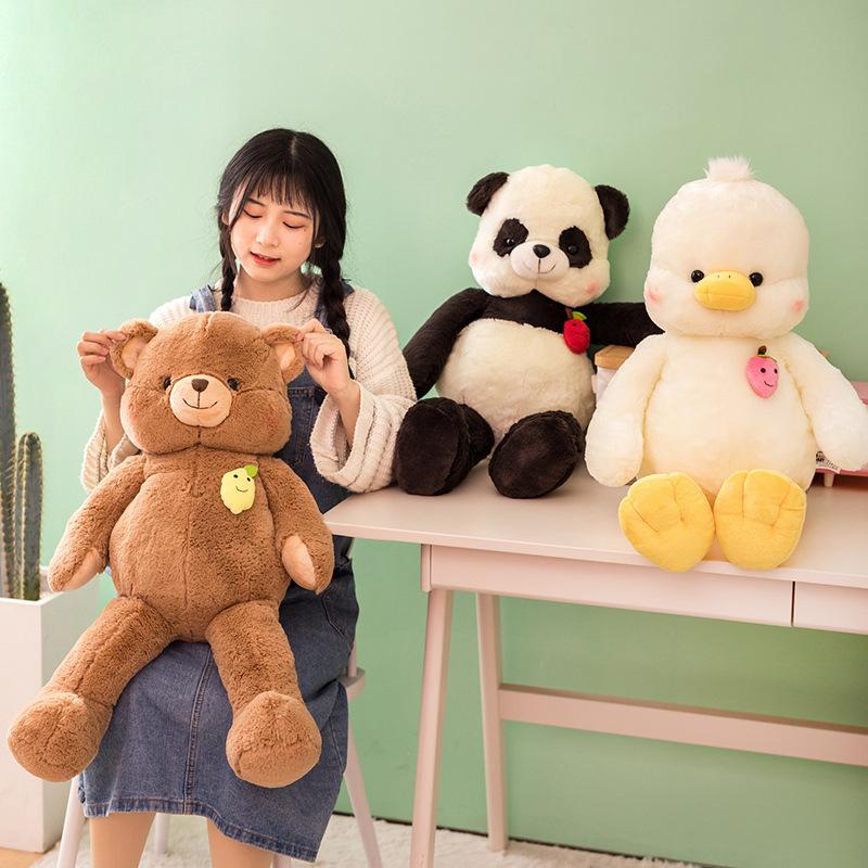 Tall Superior Quality Infant Large Giant Panda Bear Plush Stuffed Animal Doll Animals Toy Pillow Cartoon Bear Duck Dolls Girls Gifts Knuffels