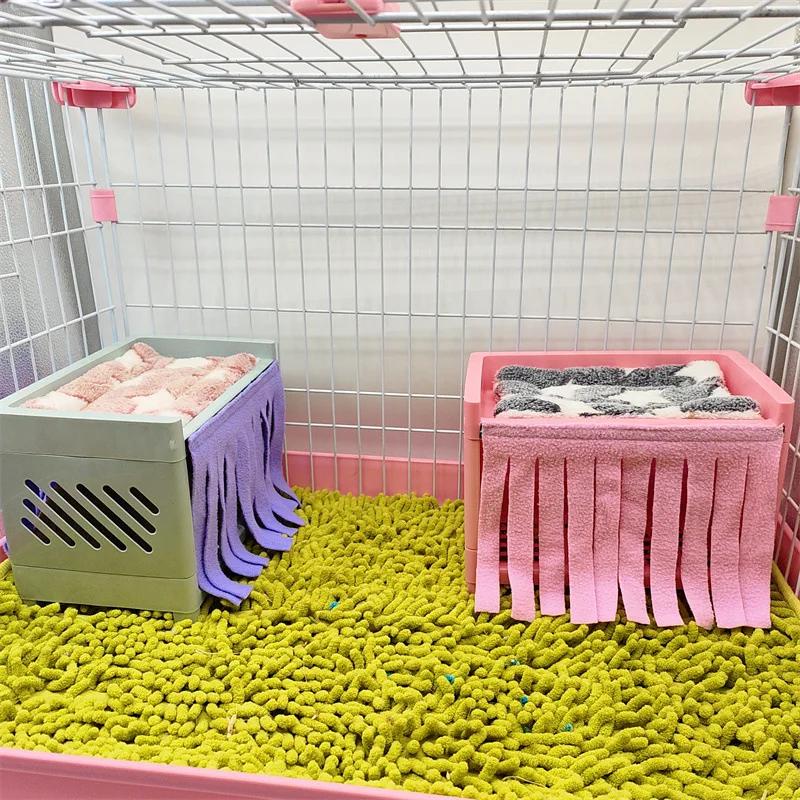 3pcs Guinea Pig Dutch Pig Corner Hiding House High and Low Bed Tassel Door Curtain New Pet Furniture Door Curtain Cute Tassel