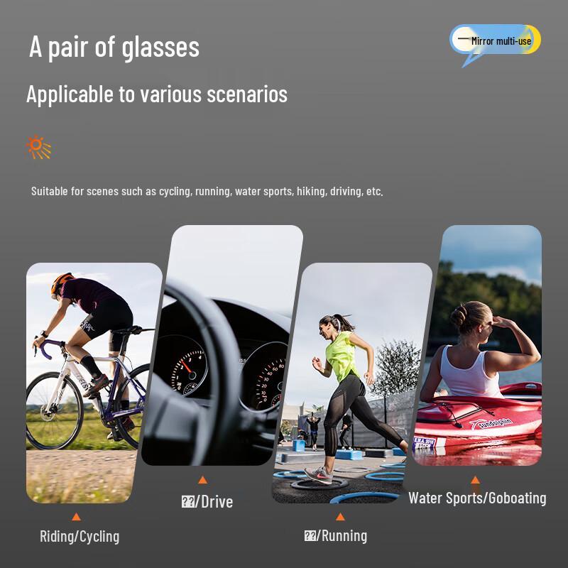 Pohybové fotochromatické cyklistické sluneční brýle