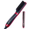 Straightening Heating Combs Men Beard Hair Straightener Ceramic Curler Electric Hair Brush Straightener