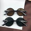 UV Protection Lightweight Comfortable Durable High Quality Retro Edgy Punk Round Shaped For Both Male Sun Glasses