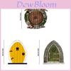 Garden Fairy Door Decoration With Wooden Tree Design For Outdoor Yard Decor
