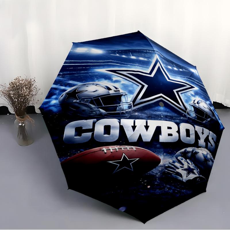 Printed Dallas Cowboys Folding Umbrella,Outdoor,Leisure,And Travel Umbrella,Durable Umbrella Fabric,Birthday And Holiday Gift