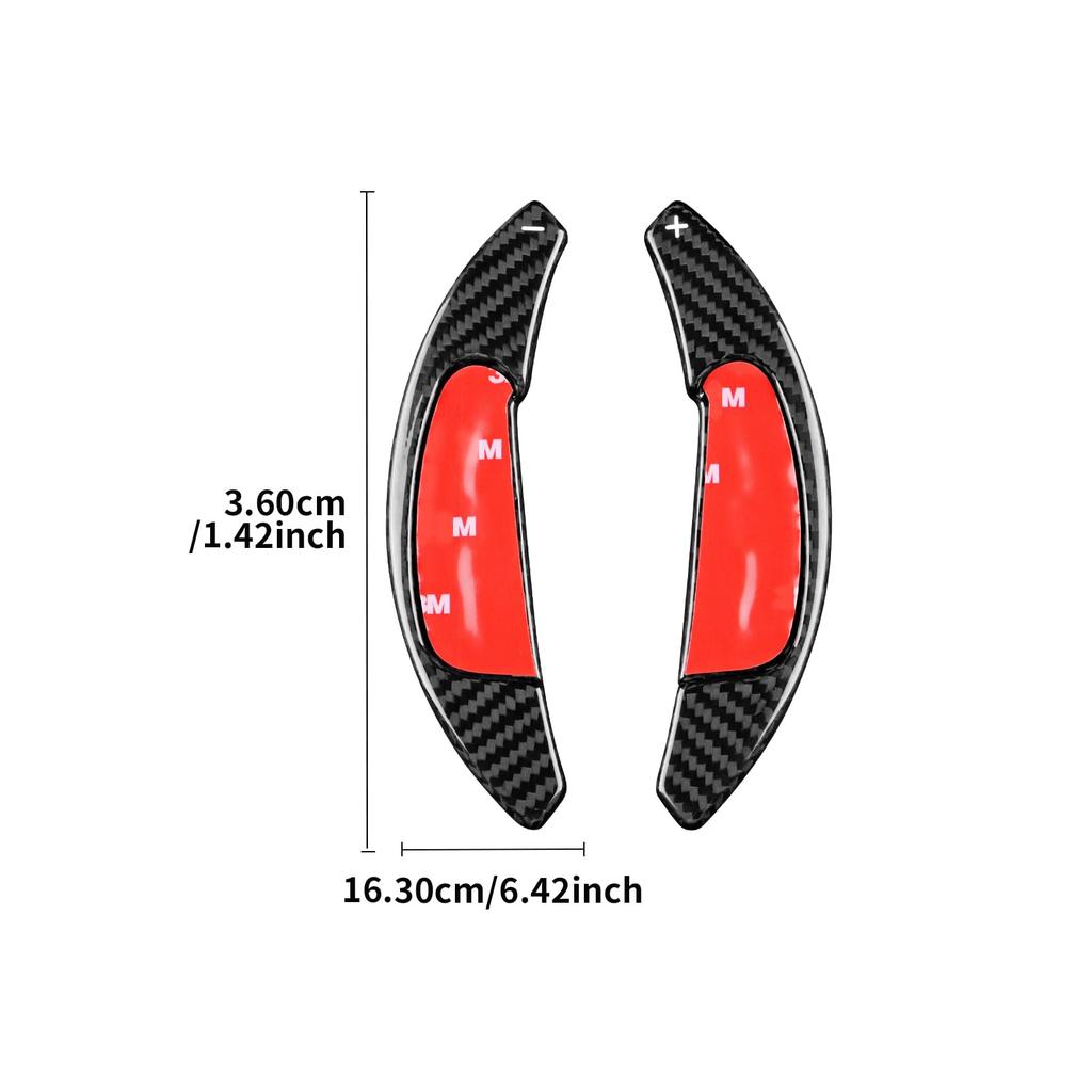 AIRSPEED Carbon Fiber Interior Shift Paddle Covers and Extensions for Abarth Custom Includes Tape for Stain Carbon 595/695 (2012-2024) - Accessories,