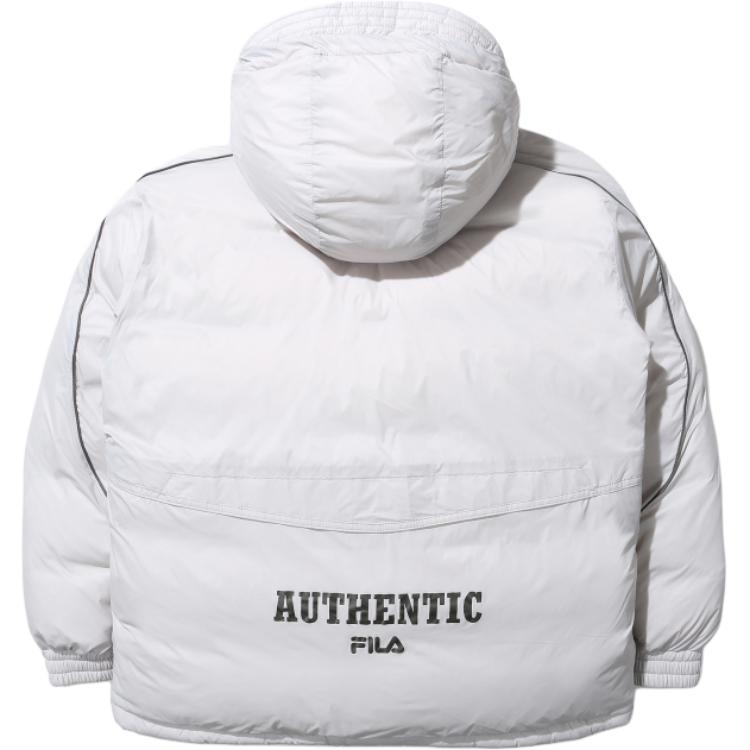 FILA Down Jackets Unisex White Hooded Moderate FS2DJD4107X-LGY
