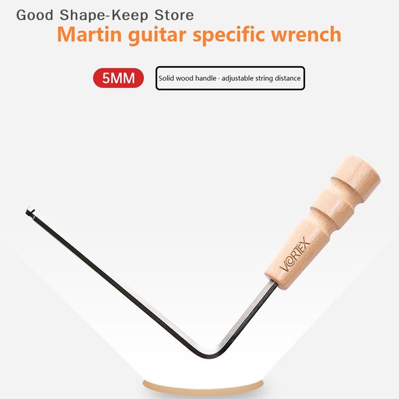 1PC 4mm 5mm Wooden Handle For Adjustment Rod Hexagonal Wrench Guitar Special Wrench Extended Version Neck Guitar Tool