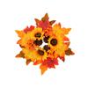 Artificial Maple Leaf Door Wreath with Berries and for Fall and Christmas Decorations