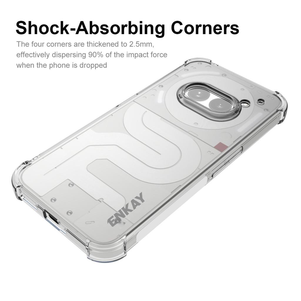 ENKAY HAT PRINCE For Nothing Phone (2a) Plus/Phone (2a) Case Four Corners Reinforced Clear TPU Phone Cover