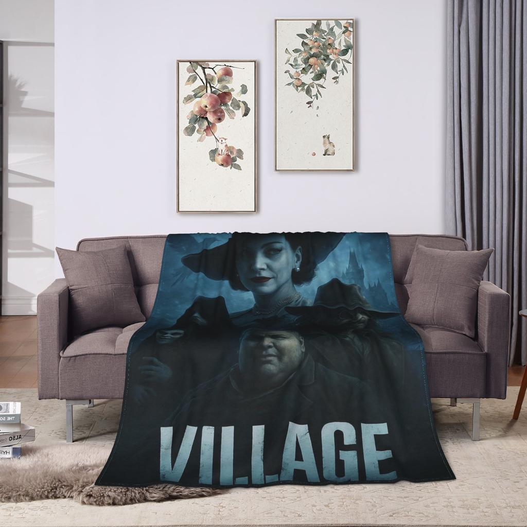 Resident Evils Village Blankets Quality Soft Warm Throw Blanket Autumn Boy Girl Living Room Aesthetic Bedspread