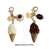 Stylish Original Ice Cream Buckle Keychain Unique Creative Designs Sturdy Alloy Resin Materials for Backpack Decoration