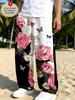 Men's casual pants straight-leg pants trousers casual loose POD to map can be determined Europe and America