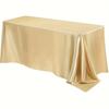 Tablecloth Nordic Style Smooth Satin Fabric Dustproof Protective Cover Wedding Party Dining Table Cloth
