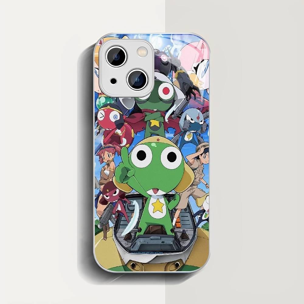 Keroro Frog Cool Gunsou Sergeant Tempered Glass For Iphone 14 13 12 11 Pro Mini XS MAX 14Plus X XS XR Fundas