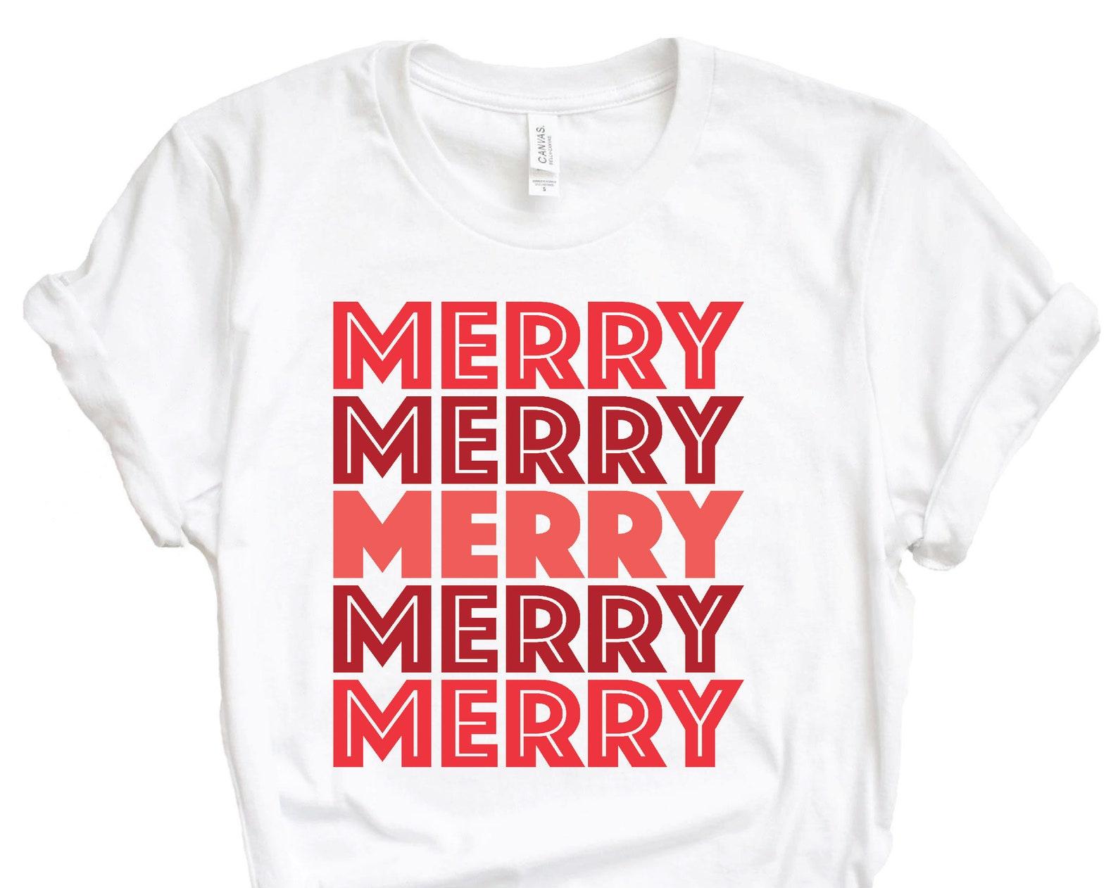 Christmas Shirt, Christmas Party Shirt, Merry Christmas Shirt, Women s Christmas Top, Xmas Shirt, Holiday T-shirt, Cute Womens Holiday Shirt L