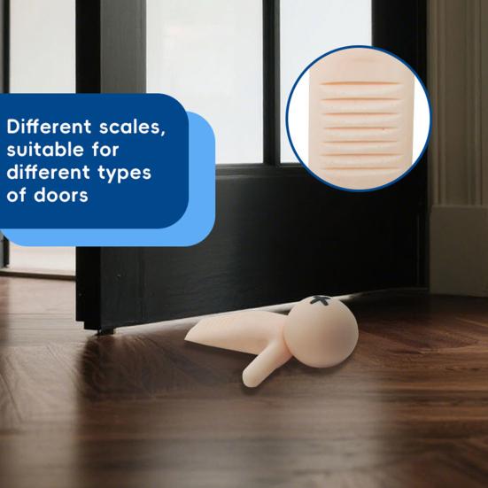 Lying Cartoon Men Door Stopper Wedge No Drilling Anti-collision Carpet Protector Anti-slip Windproof Tile Concrete