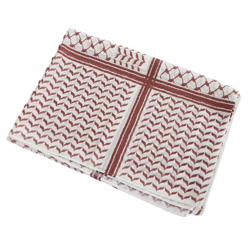 

Classical Headwrap Shemagh Scarf Sun Protective Arab Keffiyeh Headscarf Arabian Dubai Head Cover Ethnic Hijab Shawl