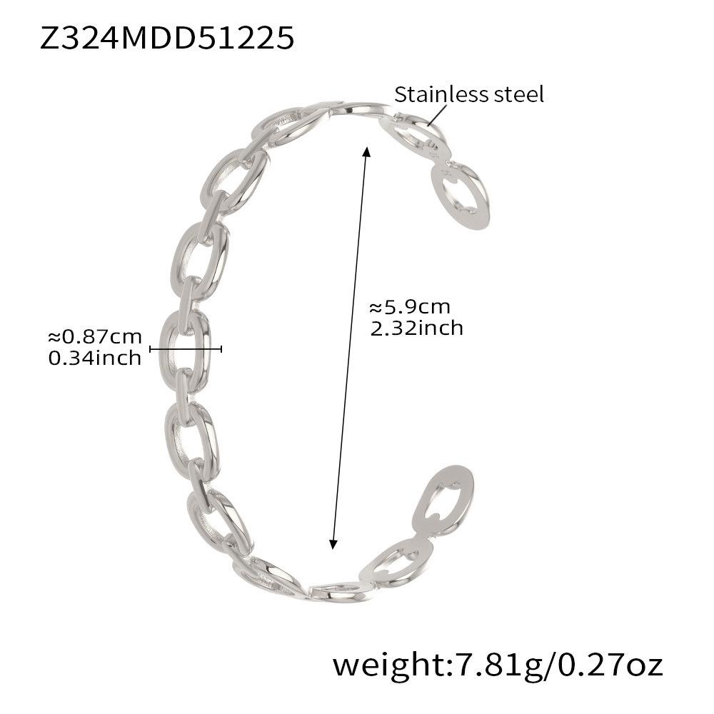18k Gold Plated Geometric Heart Zircon Bracelet - European & American Style, Stainless Steel, Light Luxury
