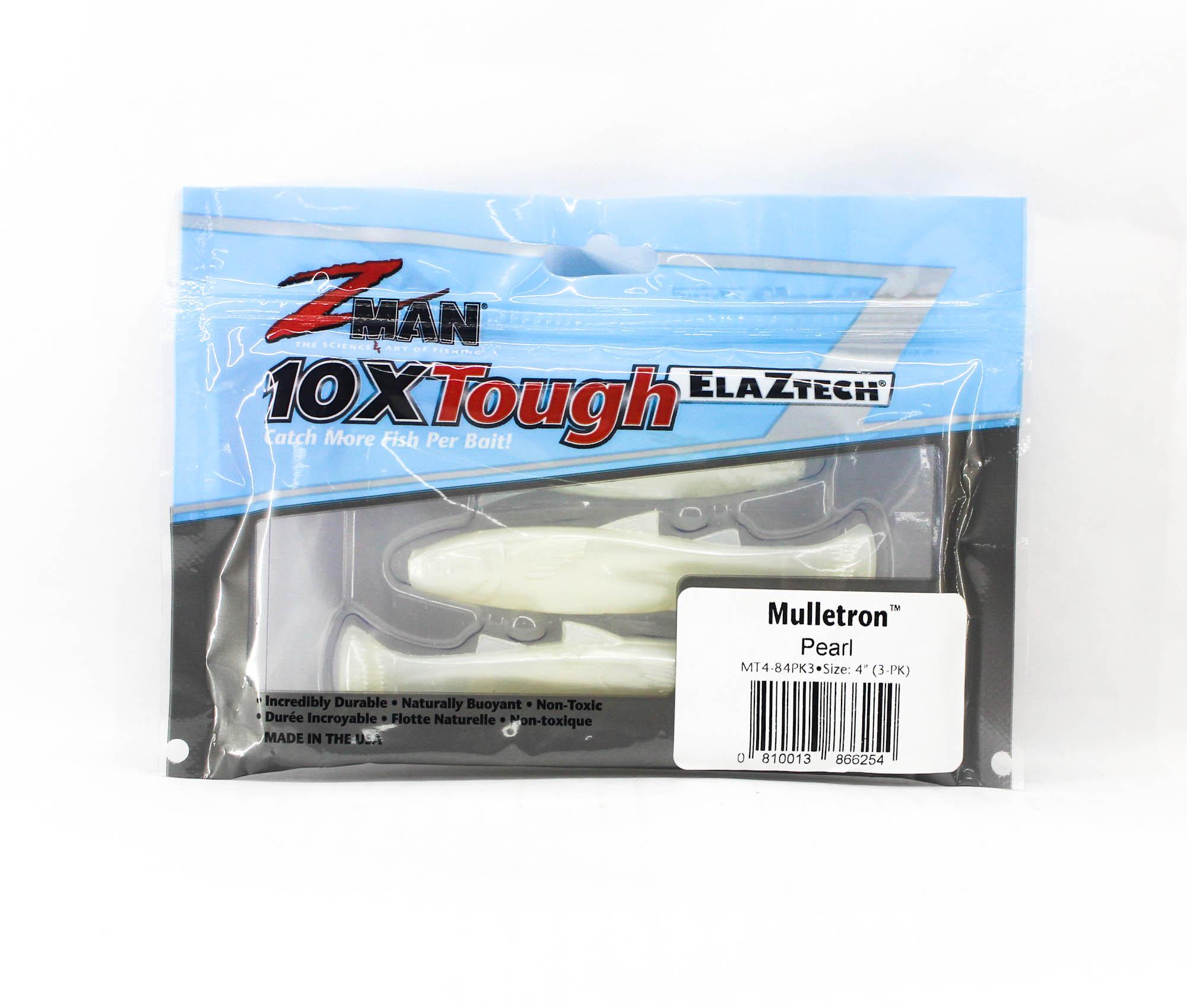 Zman Soft Lure Mulletron Swimbait 4 Inch 3/Pack Pearl (6254)