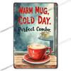 Vintage Coffee Metal Tin Sign Cafe Wall Art Decor Living Room Home Pubs Bar Decoration