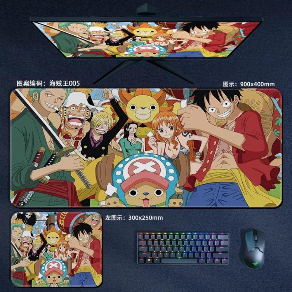 Nautical King Animation Periphery Cute ONE PIECE Leather Mouse Pad Boys Oversized Small E-sports Game Office Computer Keyboard Pad Notebook Table Mat
