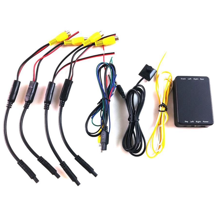 Parking system Switch Combiner Channel Converter Box 4 Way Camera Drive System