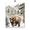 Bär Hirsch Fuchs Wolf Wald Dschungel Tier Kinderzimmer Wand Kunst Leinwand Malerei Nordic Poster und Drucke Wand Bilder Kinderzimmer Dekor