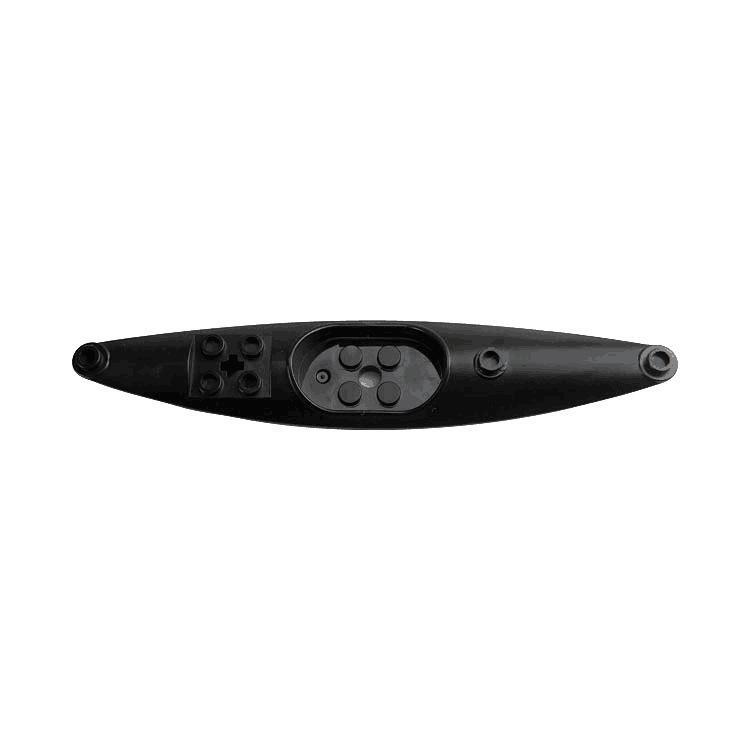 Black Canoe Swat Miniature Rowing Dinghy Small Particle Accessories Building Block Toy Shield