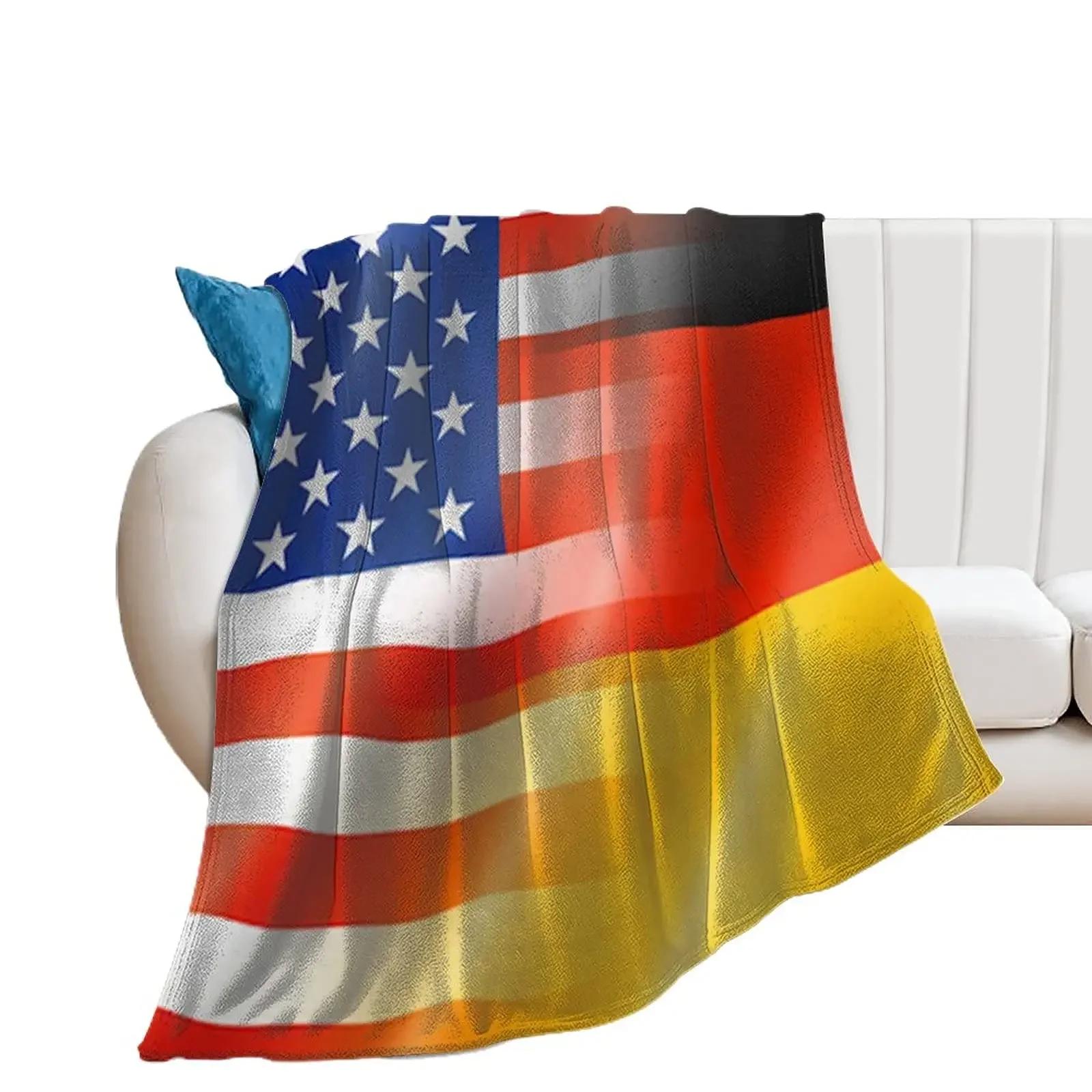 Deutsche Flagge Adler Flanell Fleece Decke Ultra Weich Gemütlich Warm Überwurf Leichte Decke Mikrofleece Decke für Zuhause Geschenke 75x90cm