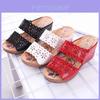 Elegant Women Wedge Heel Sandals With Embroidered Accents For Summer Casual Wear