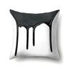 Polyester Pillow Case Car Decoration Home Printed Black and White Geometric Car Cushion Head Cushion Cover