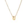 Elegant 18K Gold Titanium Letter Pendant Necklace - Durable and Versatile Clavicle Chain