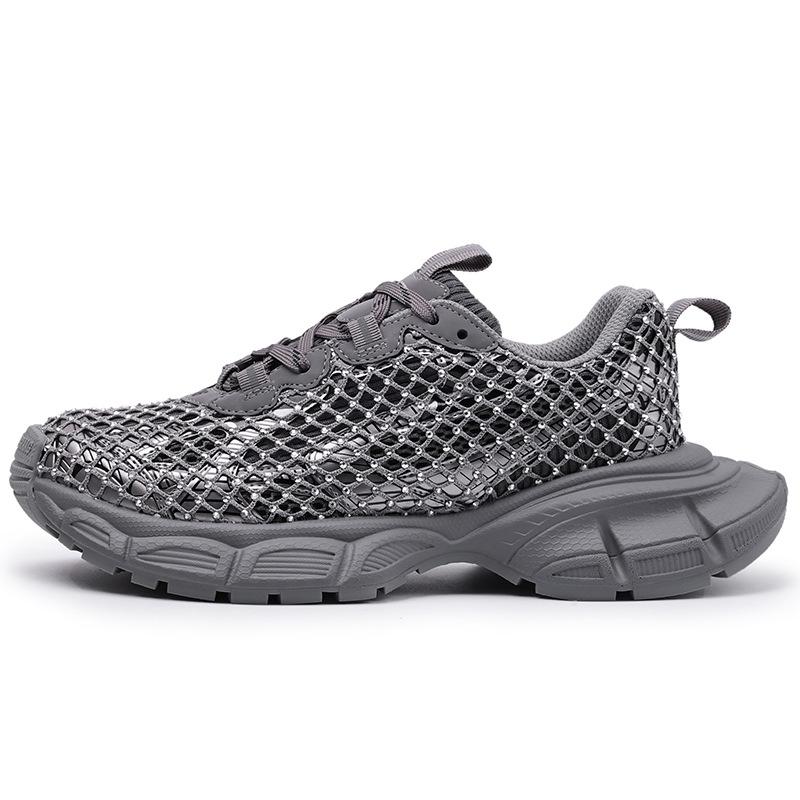 Luxury Designer Chunky Heel Platform Unisex Shoes All Match Casual Trainers Increase Runway Sport Shoes Large Size Sneakers Male