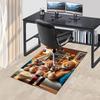 1pc Teddy Bear Coca-Cola Chair Mat - Anime Cartoon Design Office Chair Pad with Non-Slip Carpet for Home Decor, Living Room, Bedroom, Game Room, and D