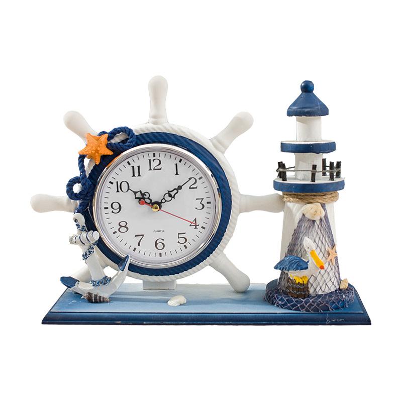 Advanced Clock Ocean Style Silent Desktop Clock Ornament Living Room Desktop Placement Clock