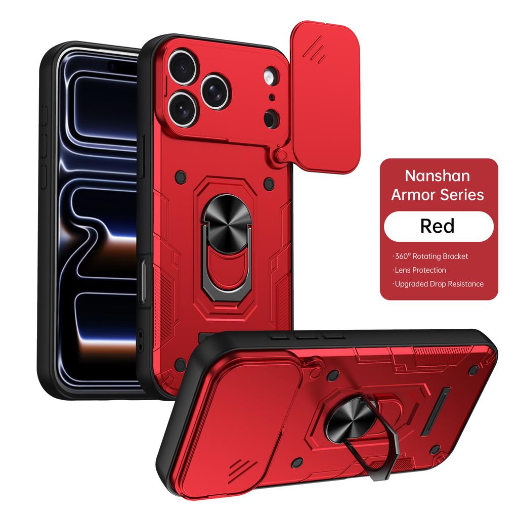 Applicable To iPhone17ProMax Nanshan Jia Push Window Mobile Phone Case Apple 16Pro Bracket Anti-drop 15 Protective Case