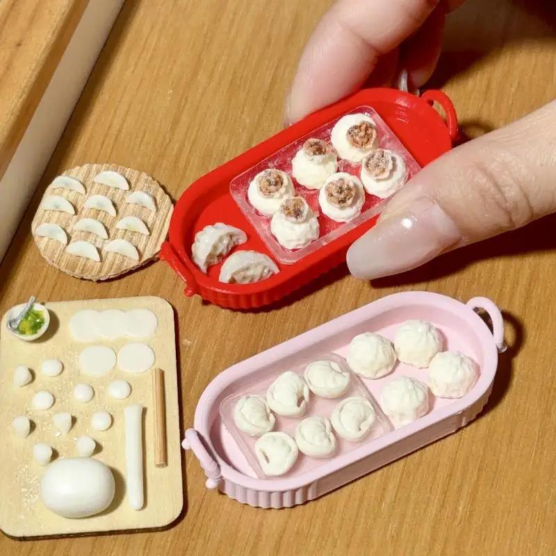 1Pcs Dollhouse Simulation Miniature Elliptical Plate Model Doll House Kitchen Food Play Accessories Scene Decoration Toys