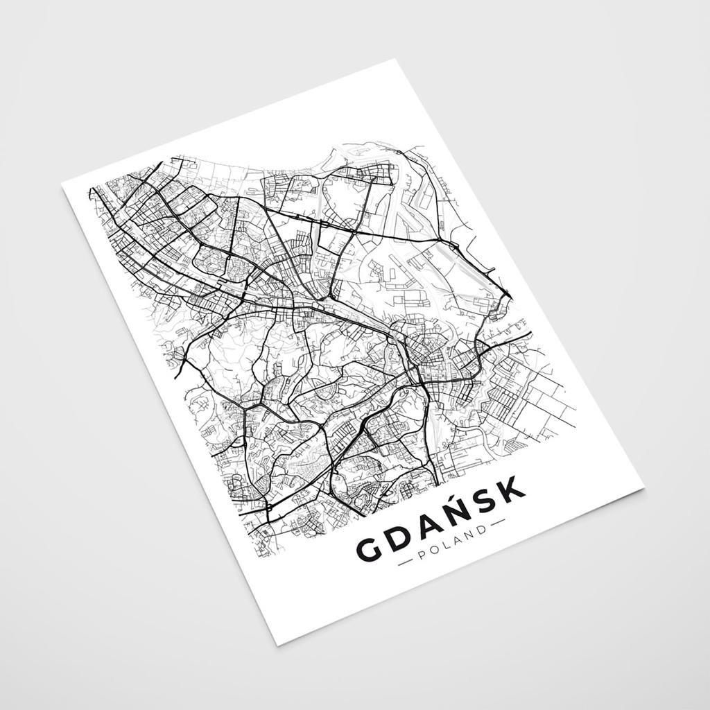 Poster City Map Gdańsk
