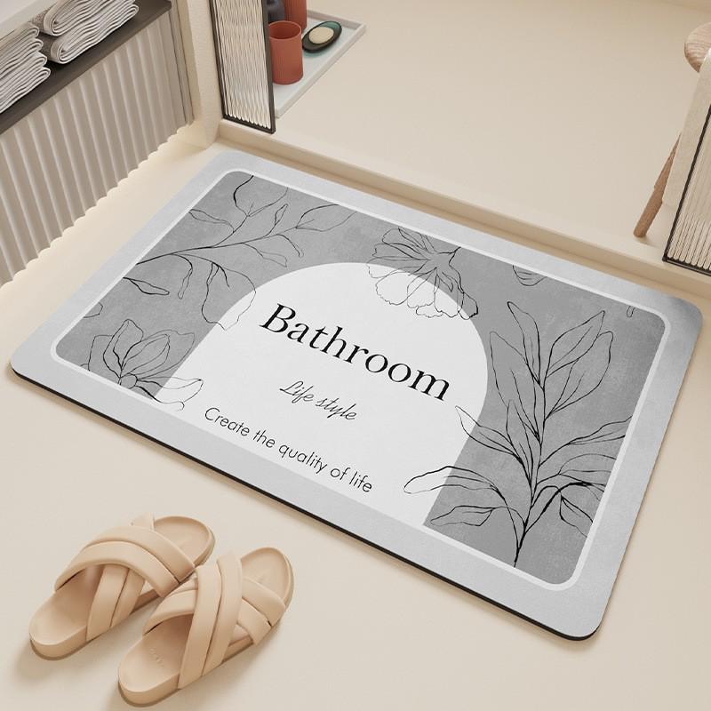 Soft Diatom Mud Quick-Dry Absorbent Bathroom Mat - Non-Slip Foot Pad for Doorways and Toilets