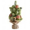 New Christmas decoration scene atmosphere arrangement small desktop Christmas tree flocking ball cafe table ornament