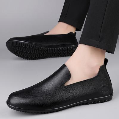 Spring Autumn Hot Selling Men's Leather Casual Shoes Soft Soled Comfortable Anti Slip Driving Shoes Simple Men's Loafers