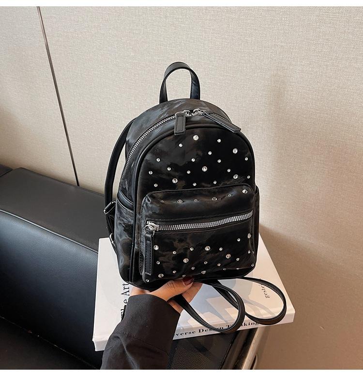 Стильный и простой рюкзак из ниток с вышивкой ромбами, новый женский рюкзак, портативный мини-рюкзак