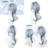Cosplay Wig With Blue White Gradient Hightemperature Silk For Anime Costume Party