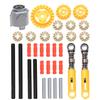 35-Piece 8883 Power Functions Enhanced Black M Motors Compatible with Lego Technical Parts, Pre-Assembled Building Blocks, Car Toys, MOC Blocks,